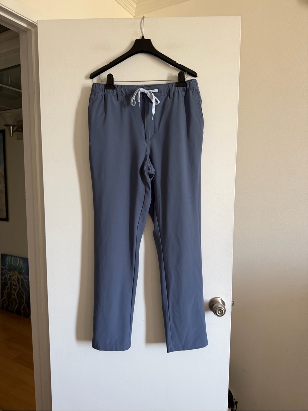 Chubbies Blue Drawstring Everywhere Performance Pants size Medium EUC - Picture 2 of 8